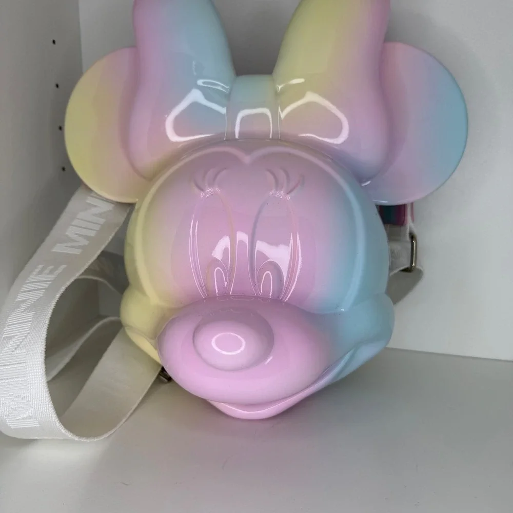 NWOT - Loungefly Disney - Minnie Mouse Rainbow Molded Figural Bag